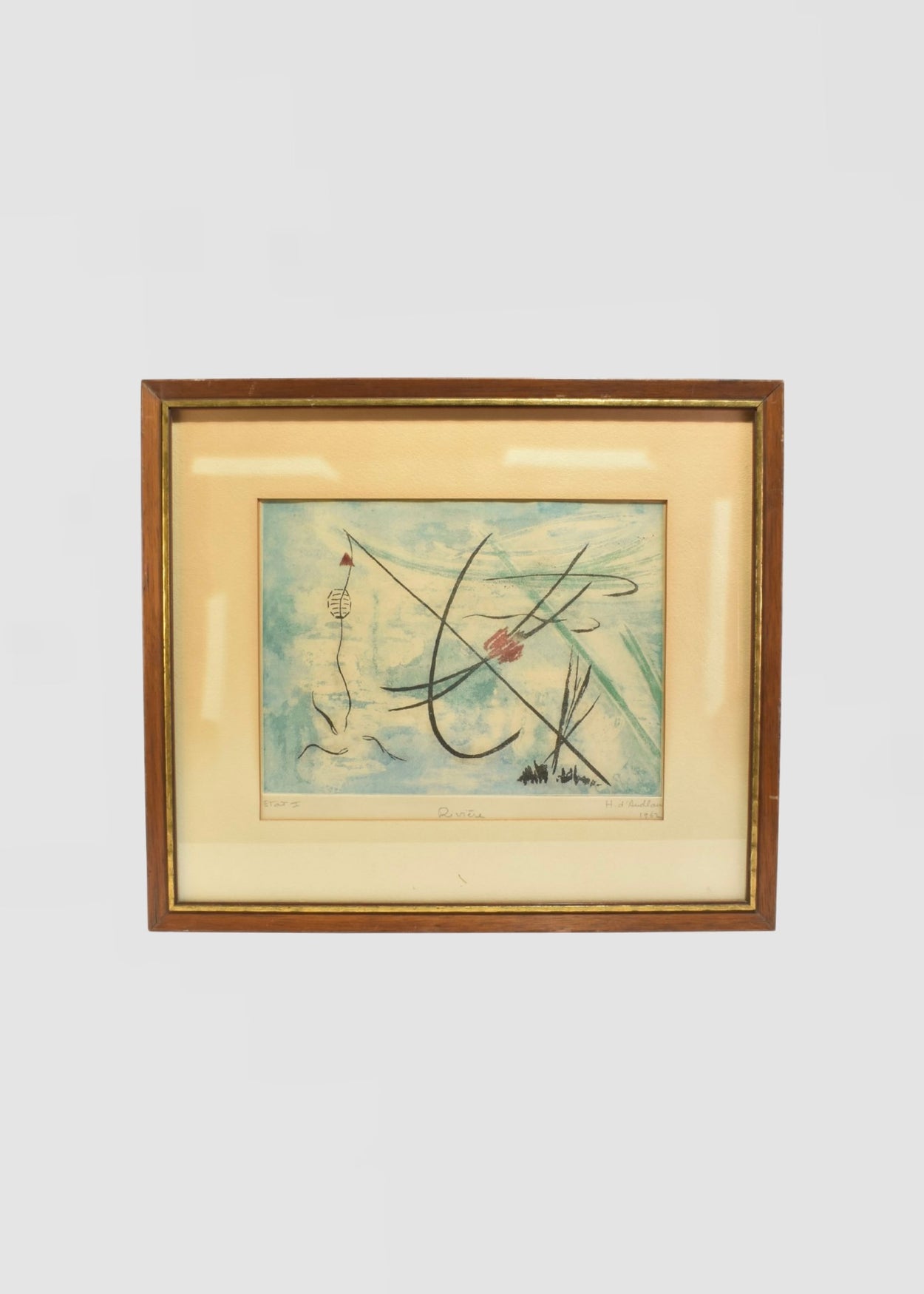 Rivière Etching, Framed