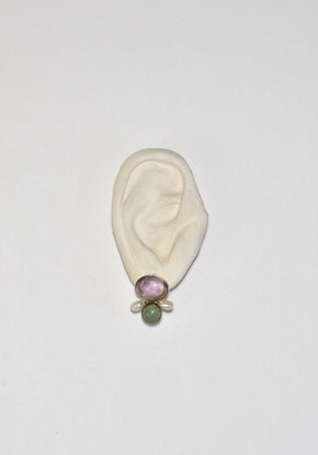 Jade Amethyst Pearl Earrings