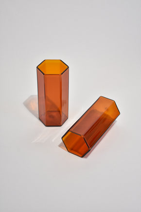 Coucou Tall Glass Set in Amber
