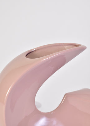 Pink Curved Vase
