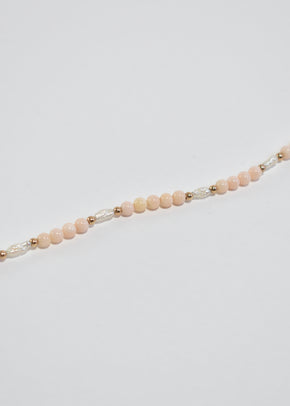 Coral Pearl Bracelet