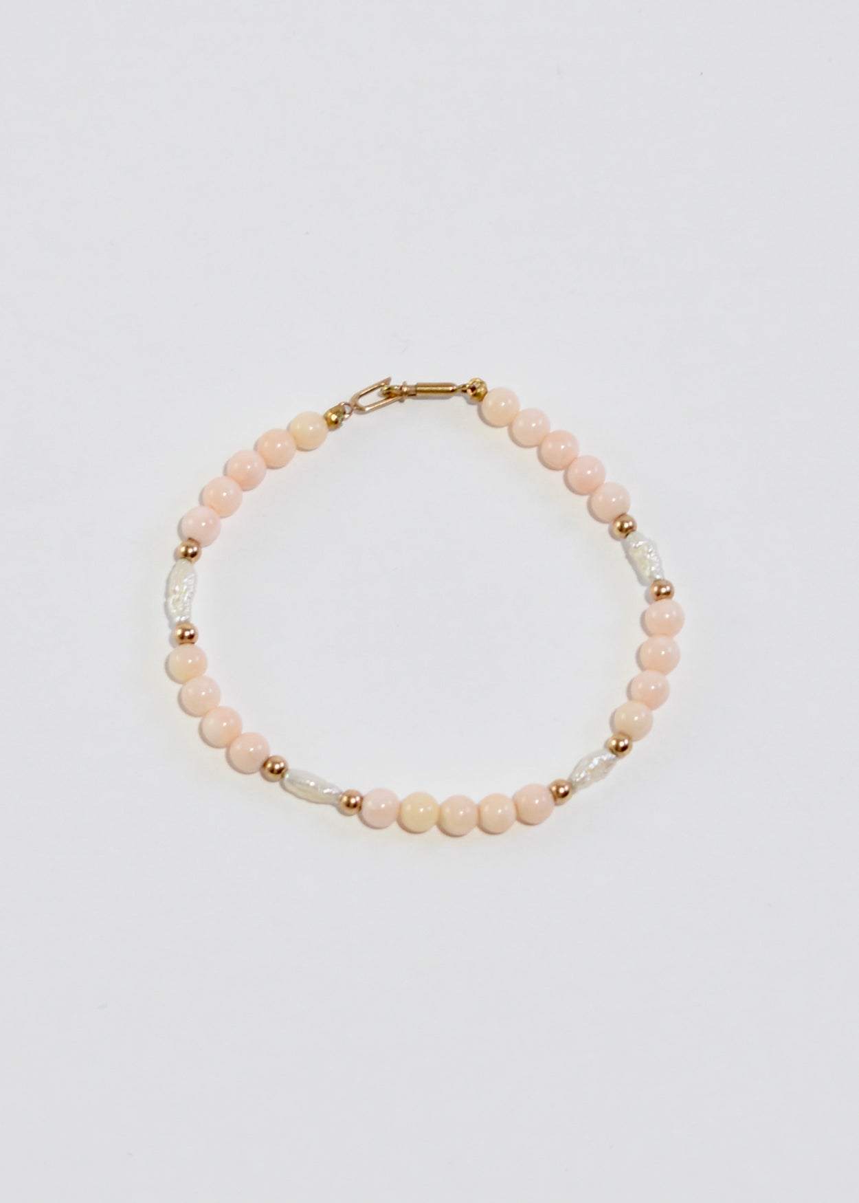 Coral Pearl Bracelet
