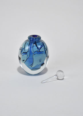 Blue Glass Perfume Bottle