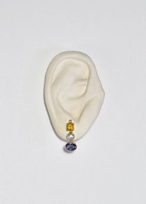 Citrine Tanzanite Earrings