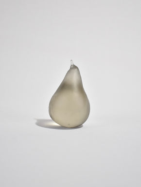 Glass Pear in Grey