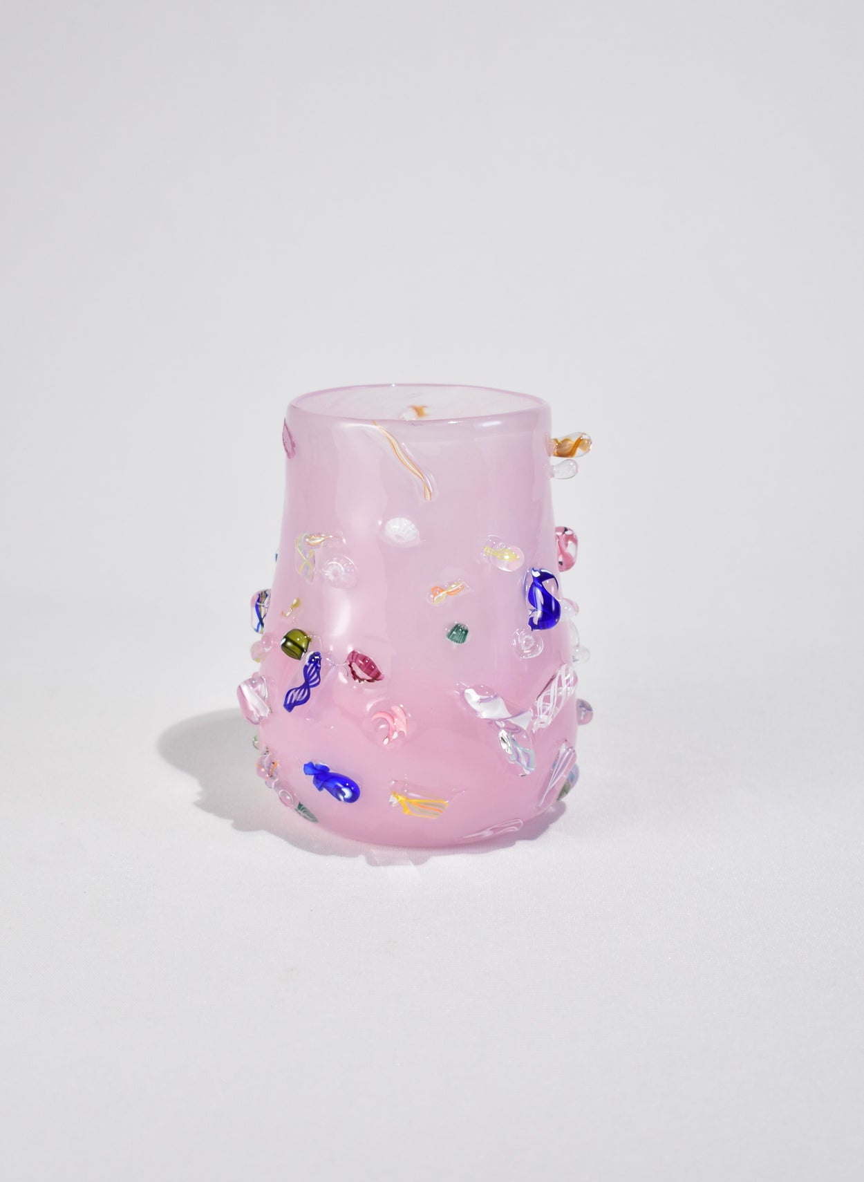 Blown Glass Tumbler Set in Pink