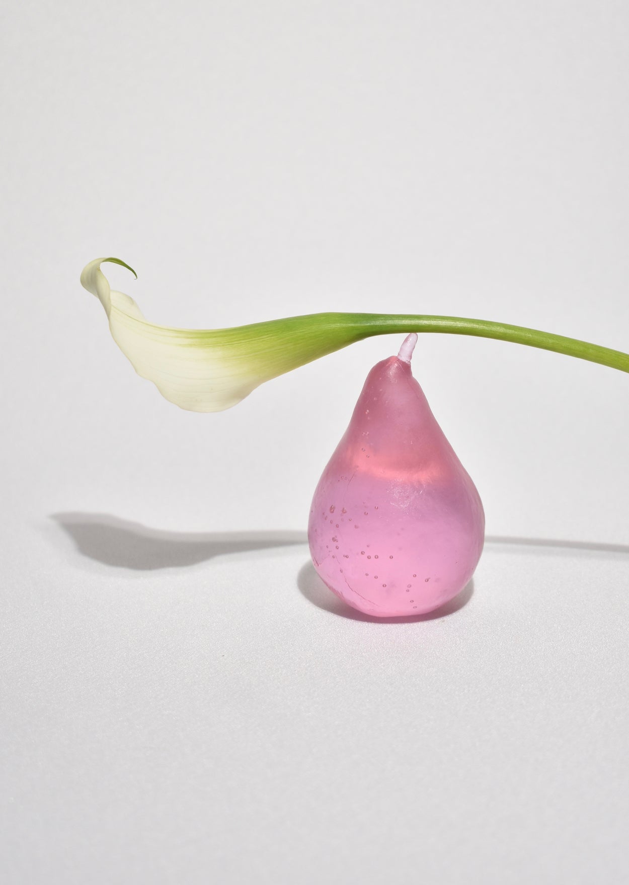 Glass Pear in Pink