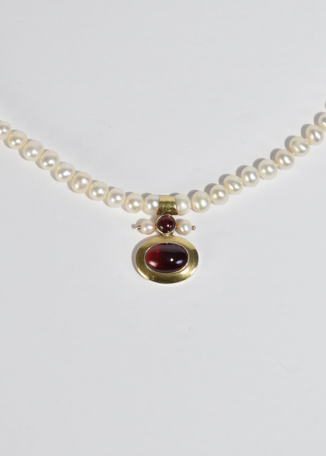 Pearl Garnet Necklace