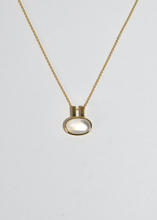Gold Moonstone Pendant Necklace