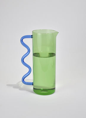 Wave Pitcher in Green/Blue