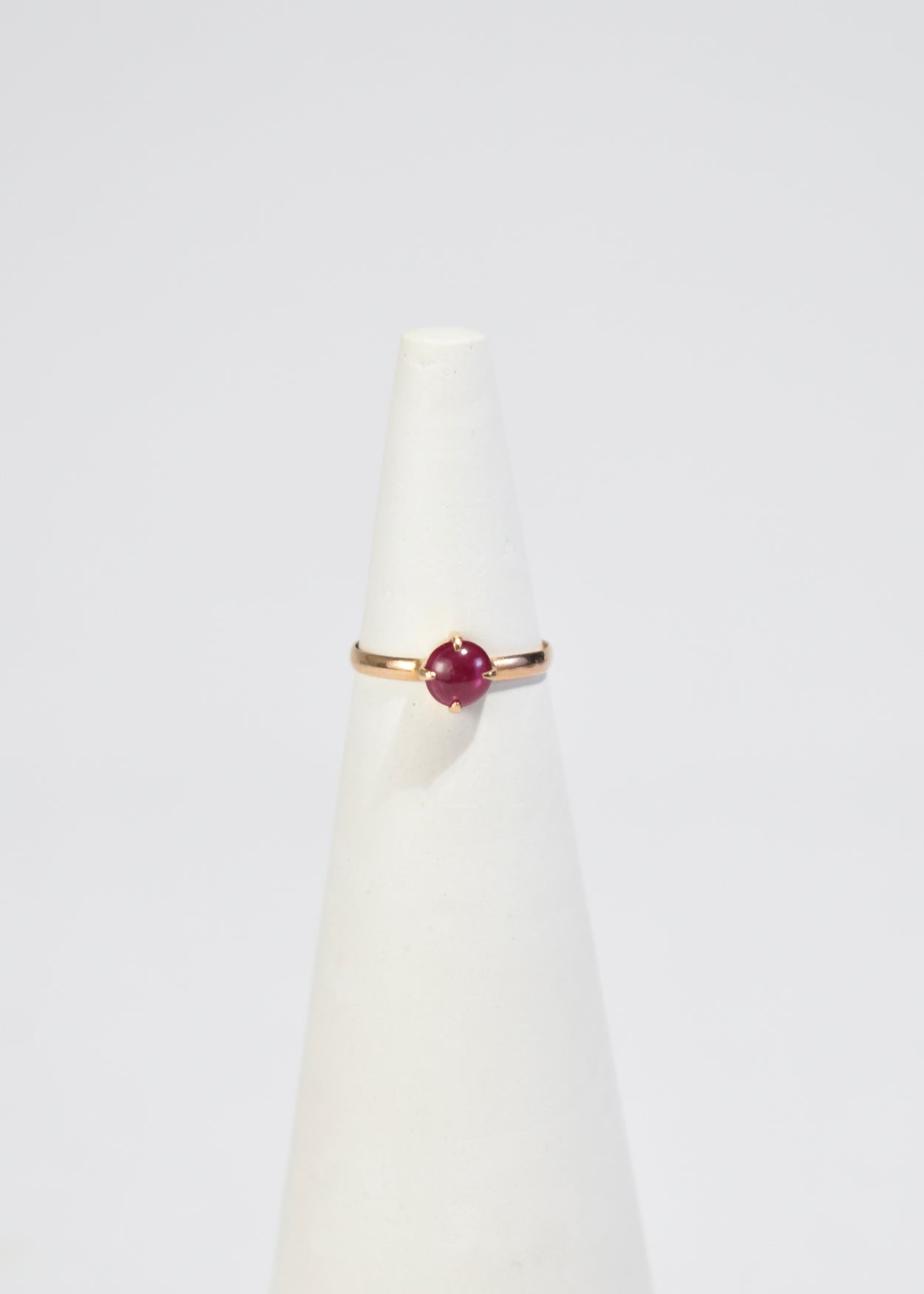 Gold Ruby Pinky Ring
