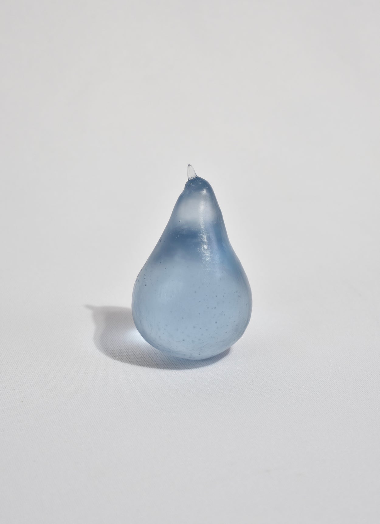 Glass Pear in Blue