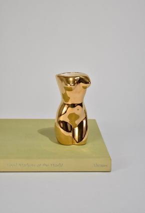 Gold Ceramic Torso Vase